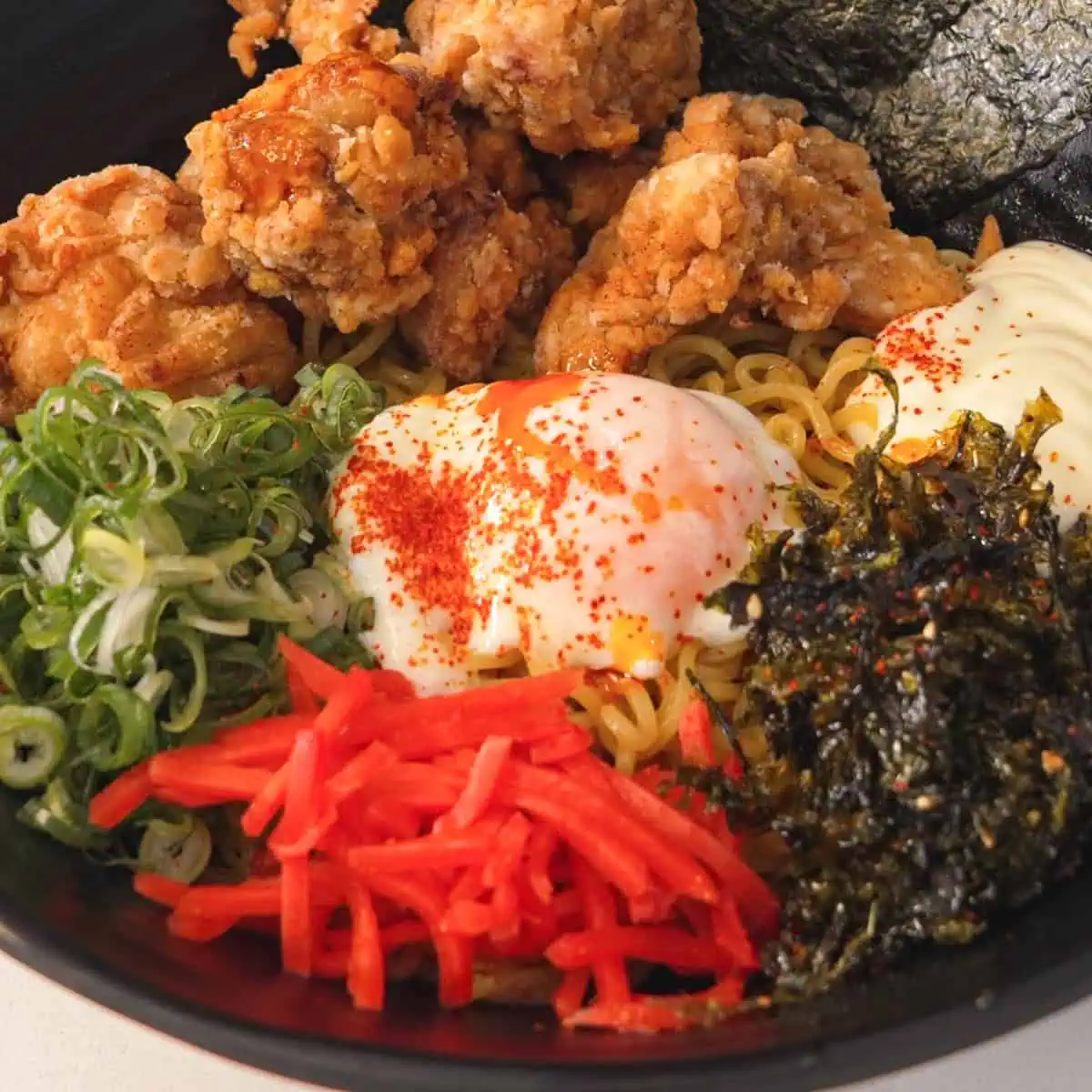 Japanese Chicken Karaage Mazesoba - GENIUS EATS Japanese Chicken Karaage Mazesoba