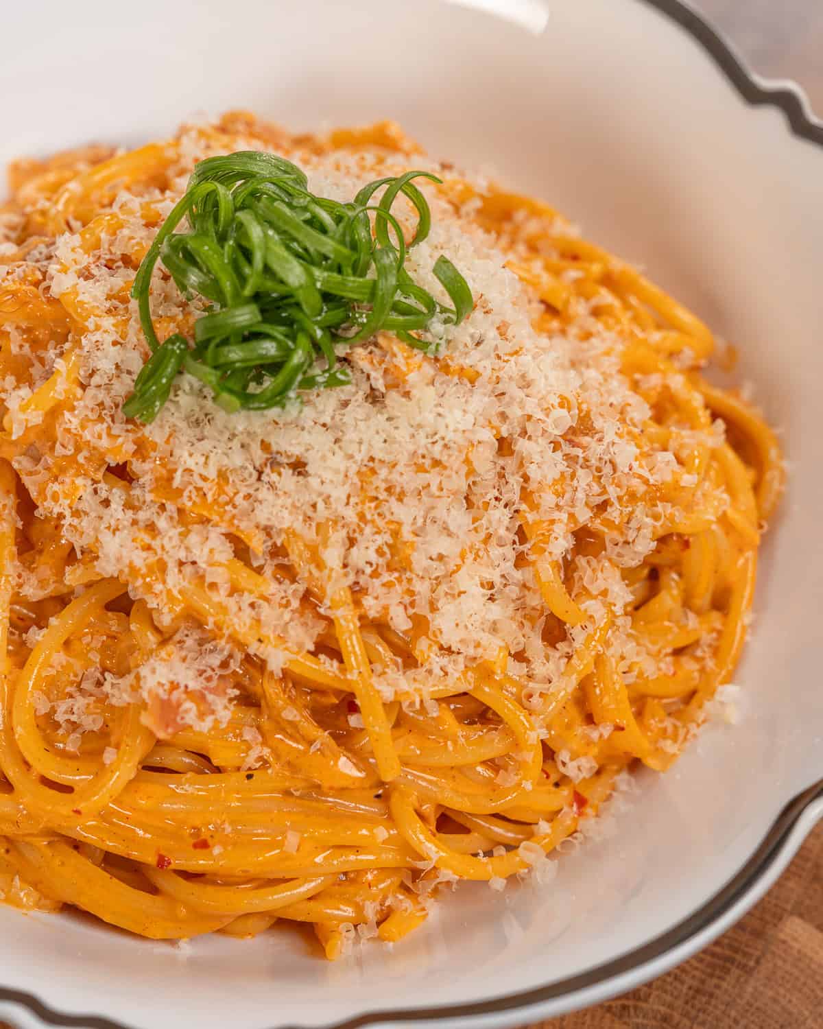 Korean fusion pasta