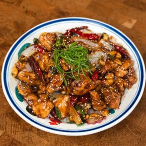 Kung Pao Chicken in a plate