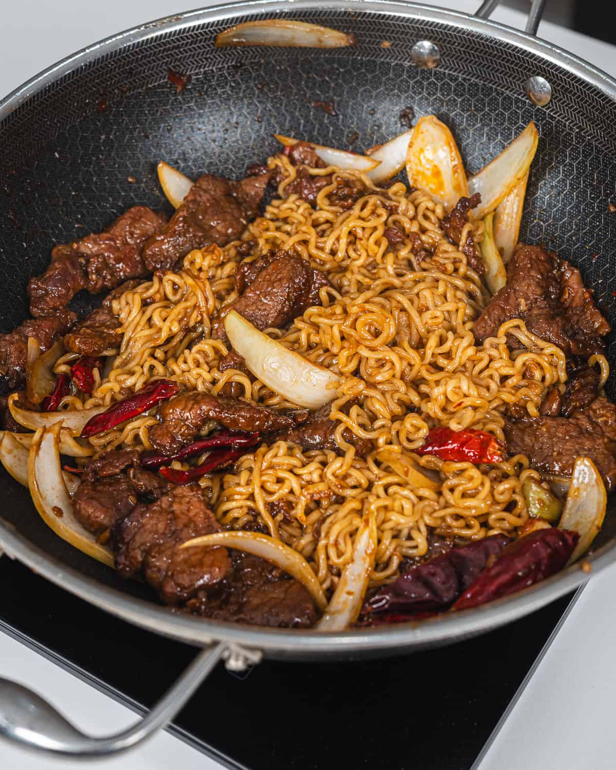 Mongolian beef noodle bowl